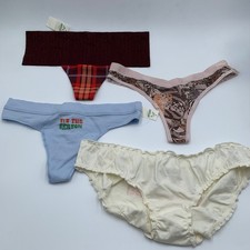 Aerie Panty Bundle Women Small Multi NWT Holiday Thong Bikini 4 Pack