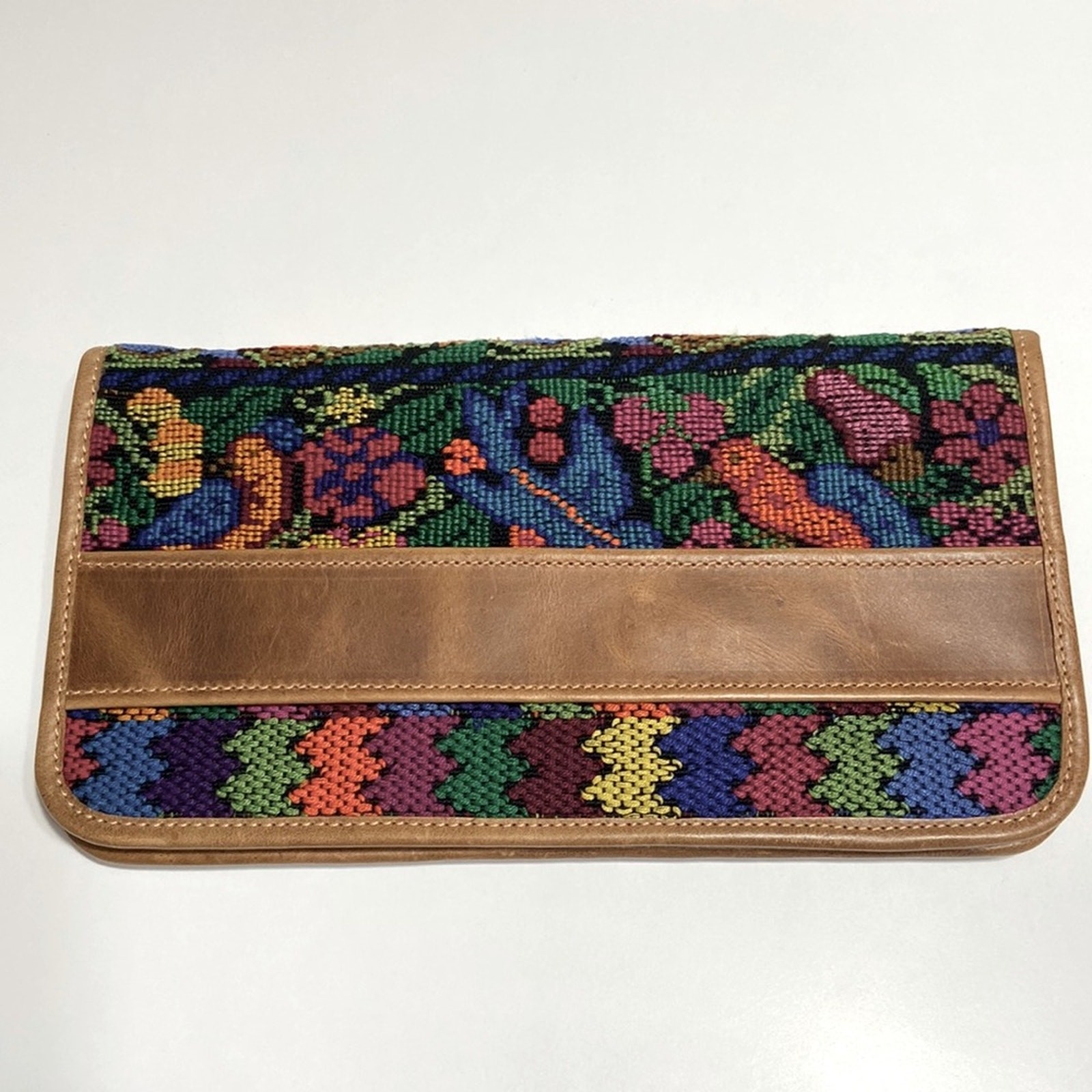 Mexican Handmade Embroidered Patchwork Leather Cl… - image 1