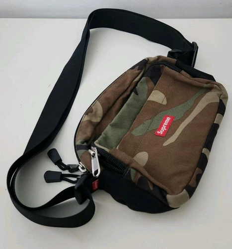 Sac bandoulière SS15 Supreme Woodland Camo tissu Cordura 2015 vintage