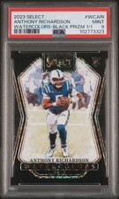 2023 Panini Select Watercolors Anthony Richardson Black Prizm RC 1/1 PSA 9