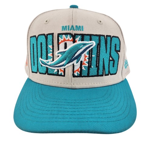 New Era Miami Dolphins 2023 NFL Draft 9FIFTY Snapback Adjustable Hat stone/aqua - Picture 1 of 7