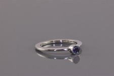Sterling Silver Purple Cubic Zirconia Stackable Flat Band Ring 925 Sz: 7