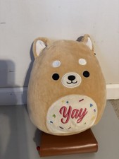 Squishmallows 10 Dog Plush Angie the Shiba Inu "YAY" Celebration Stuffed Animal