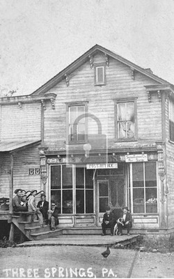 Post Office & Telephone Station Three Springs Pennsylvania PA - Reprint