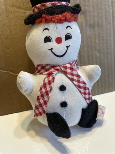 Vintage Knickerbocker Snowman Toy Stuffed Christmas Decoration - Picture 3 of 6