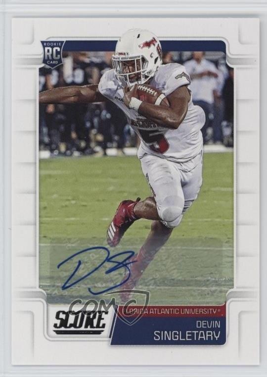 2019 Score Rookies Signatures Devin Singletary #391 Auto 2yq