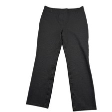 Quince Ultra Stretch Ponte Straight Leg Petite Charcoal Pants Size M 30x27