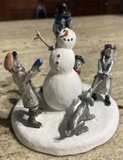 Hudson Pewter Villagers LIMITED EDITION #7506 Building A Snowman #907/1500 NOS