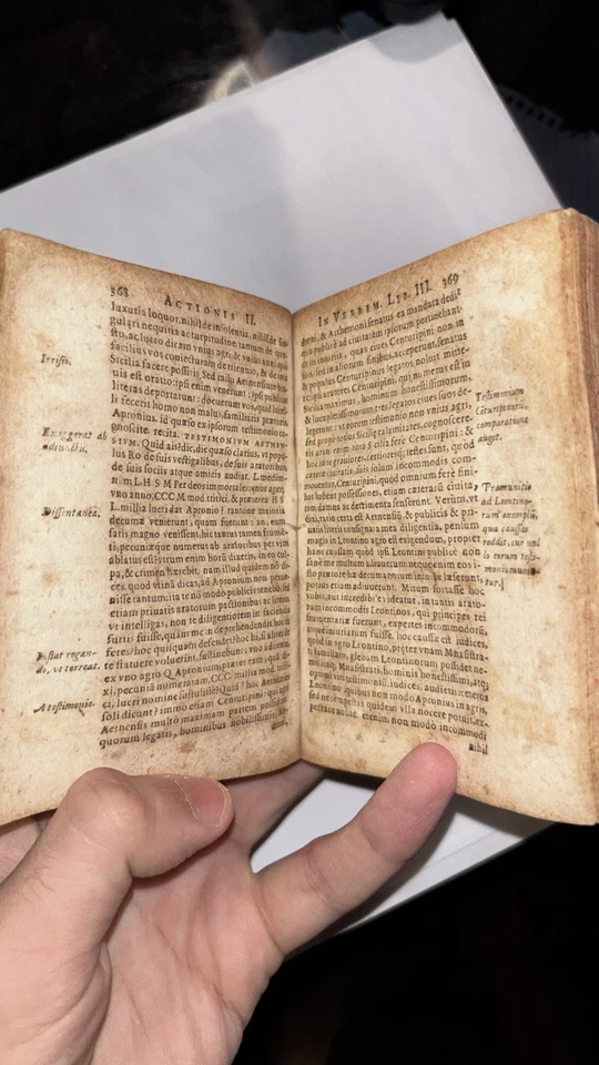 Ciceronis Orationum - Juego completo - 2 volúmenes - 1620 y 1622 - Vitela original Foto 4 de 4