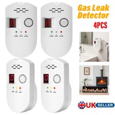 4PCS Gas Leak Detector V2 Update Accurate Natural Gas Alarm &Digital Display
