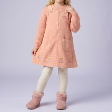 Mezzo Piano Corduroy Jumper Dress 120 Pink Bear Y2K Rare Japan MC