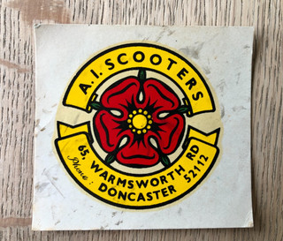 Original A 1 Scooters Doncaster Waterslide Transfer Lambretta Vespa Scooter