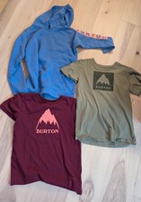 3 Piece Burton Durable Goods Boys Hoodie, Tee Shirts Large L Cotton