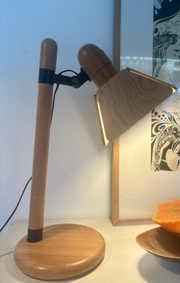 Temde Tisch Leuchte Lampe Schreibtisch Type 5591 Holz Danish Design 