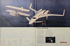 Raytheon Starship 1 Airplane Wright Flyer Lexington MA Vintage Print Ad 1986
