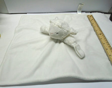 Carter's Plush Soft White Lamb Lovey W Pacifier Loop 14" Square Security Blanket