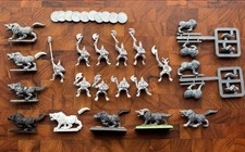 Warhammer Hobgoblin Wolf Rider Company x10 w/ Captain Chaos Dwarf Metal Rare OOP