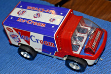 Rare VTG Taiyo Bump N Go Ice Cream Big Wheel Van Truck Japan Red White  Blue