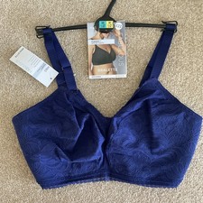 RRP £22 M&S Size 36H Flexifit Bralette Bralet Bra Inner Support Bright Indigo