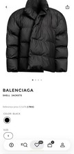 Balenciaga Unisex Black Puffer Oversized Wrap...