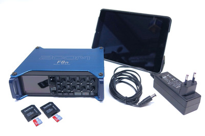 ZOOM F8n Field Recorder | Set mit 2 SD-Cards und iPad mini