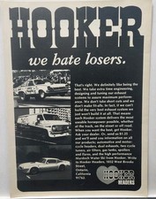 1975 Hooker Headers Trans Am Chevy Van Dragstrip Original Print Ad Hot Rod Mag