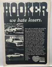 1975 Hooker Headers Trans Am Chevy Van Dragstrip Original Print Ad Hot Rod Mag