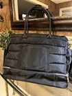 Weekender Puffer Tote Large Quilted Travel Bag Gym Diaper Laptop Carry On Black — photo 2