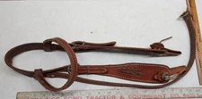 Unmarked Stitched Leather Horse Headstall - 1021255