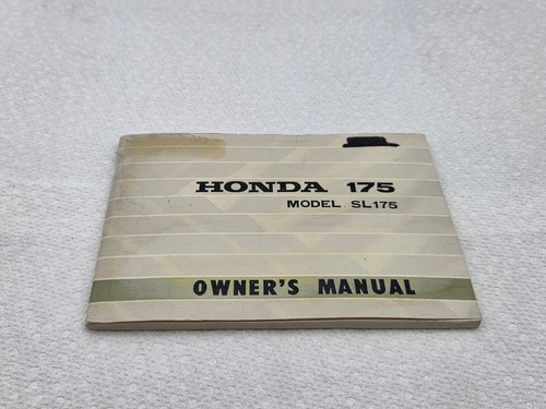 Honda SL175 175 Owner's Manual Owner Owners Factory Guide Sl 175 OEM Pub 1970
