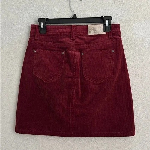 ROCKIN' C DAMEN CORDUROY weinrot ROCK small - Bild 7 von 7