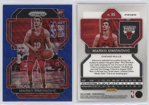 2021-22 Panini Prizm Blue Wave Prizm Marko Simonovic #166 Rookie RC