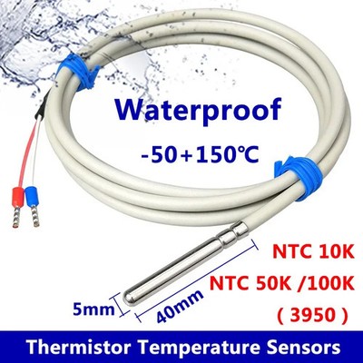 Temperature Sensor NTC Thermistor 10K 50K 100K Water Resistant Industrial Probe