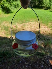 Nature's Way Mason Jar Hummingbird Feeder   Clear
