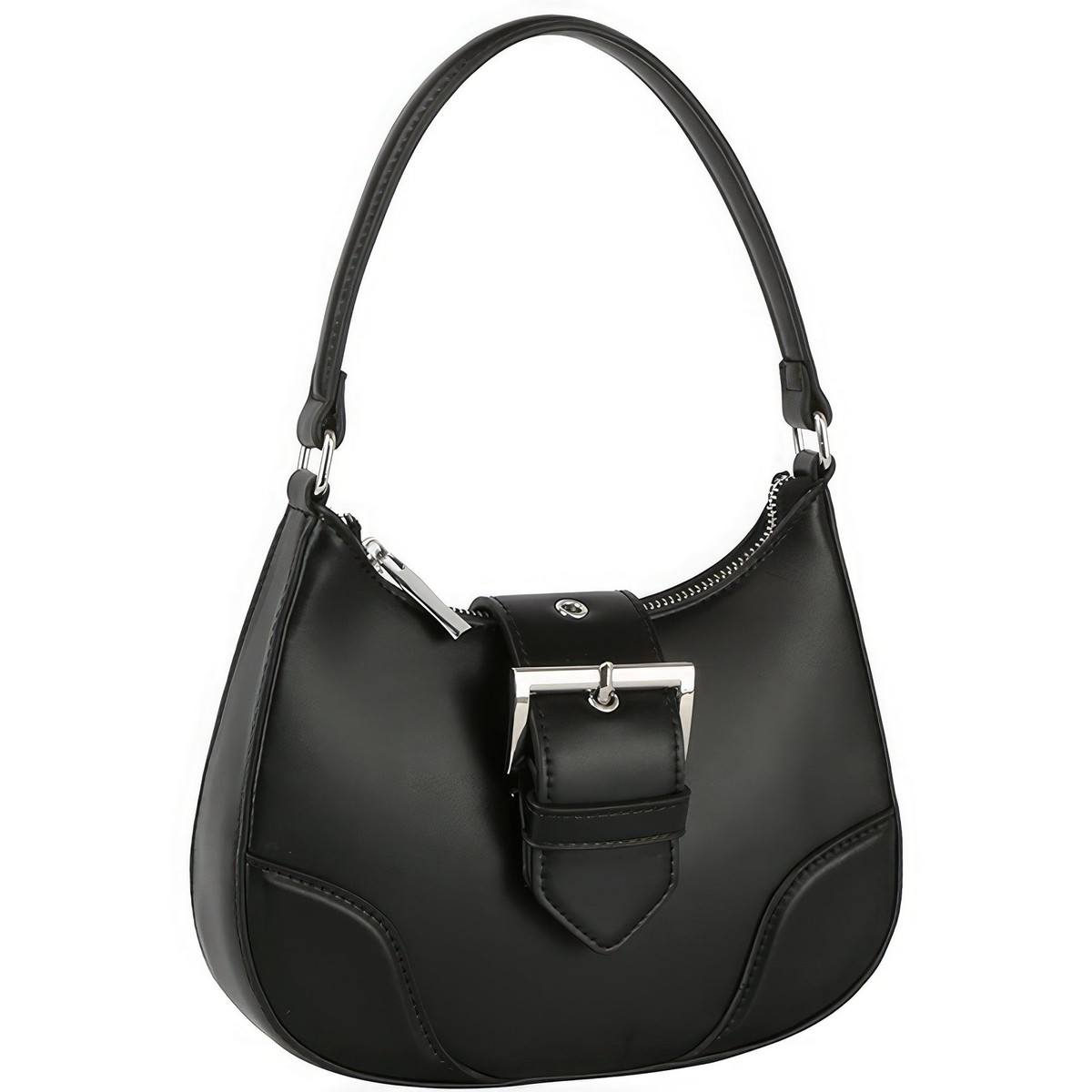 ★NOFFICIALNOFFICE★RIBBON BUCKLE SHOULDER BAG BLACK★人気 Fashion Buckle Curve Handle Shoulder Bag | eBay