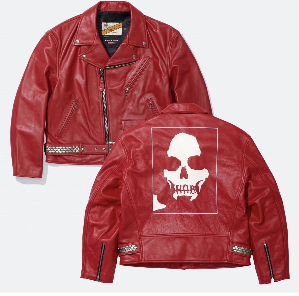 Supreme Leather Outer Shell Red Coats, Jackets & Vests for Men for