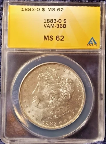 1883-O   MORGAN DOLLAR  *WHITE*  MS-62   VAM-36B