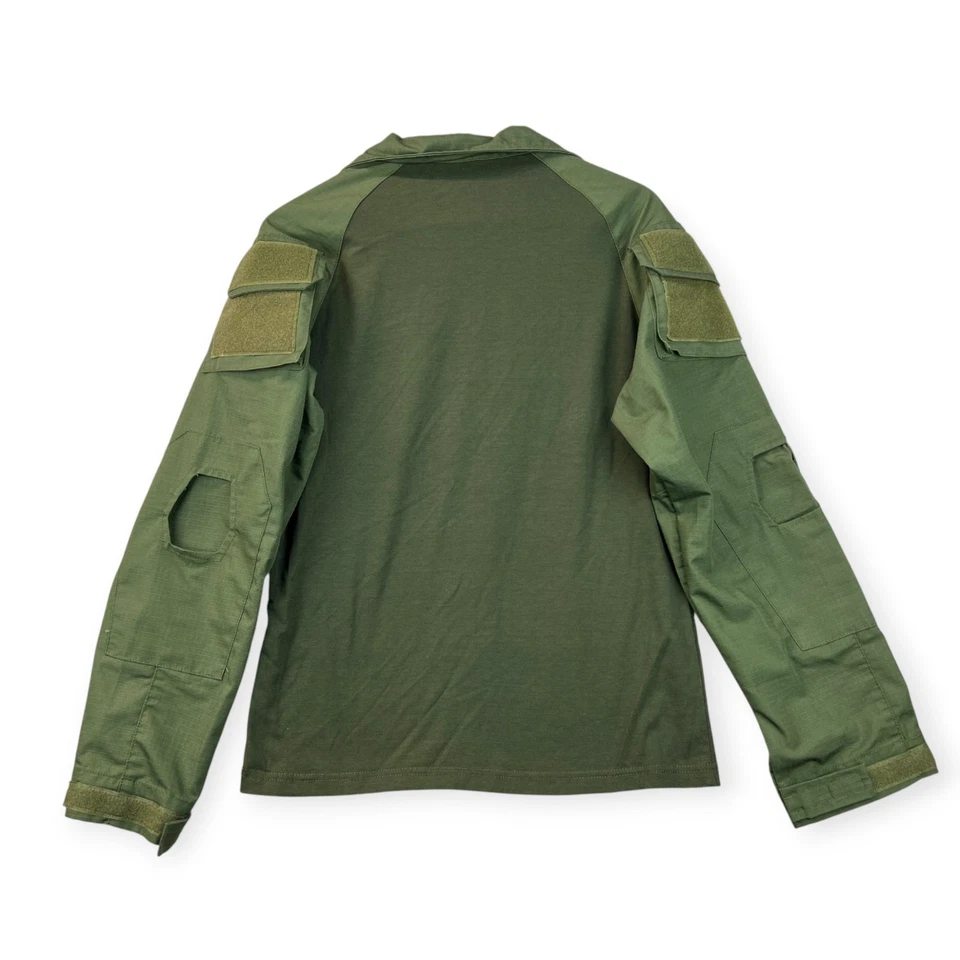Camisa táctica de manga larga para hombre grande regular militar combate verde ejército 1/4 cremallera OD Foto 4 de 4
