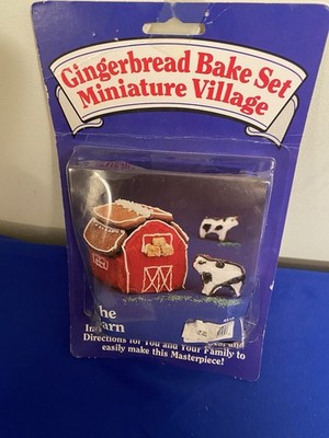 Fox Run Gingerbread Bake Set Miniature Village Farm Christmas Baking Mold