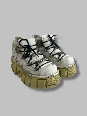 New Rock White M-106 Platform Boots Size EU 37