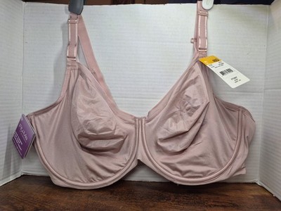 Fit For Me ~ Women's Unlined Underwire Bra Full Figure Rose ~ 46D