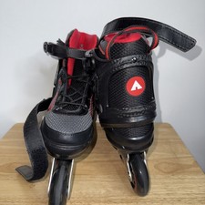 Airwalk Adult Inline Skates Red Black Adjustable Fit 6-7.5 AK-168 Bearings