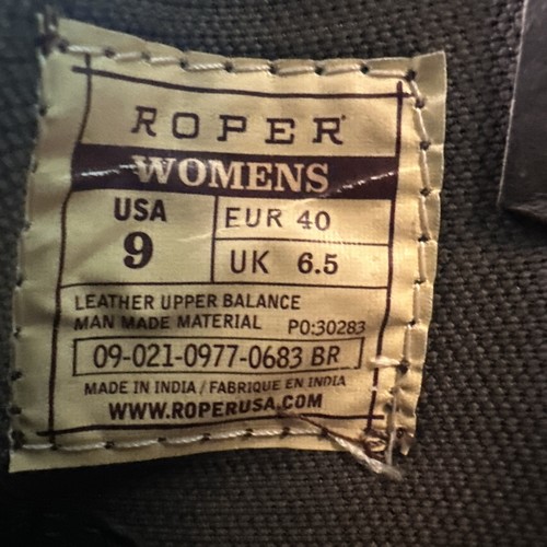 Roper Western Boots Womens Ankle Shorty Snip Toe Dusty Brown 09-021-0977-0683 BR - Imagen 13 de 15