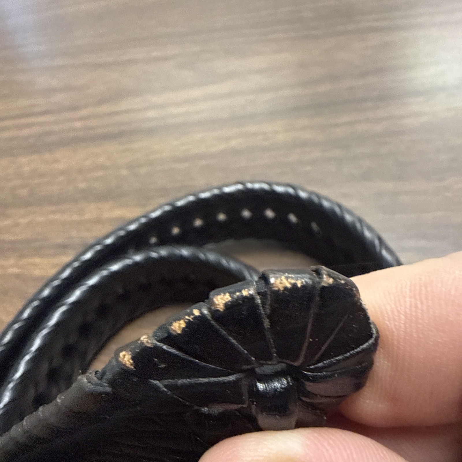 Tommy Hilfiger Mens Braided Belt Black Size 44 Leather Bonded thumbnail 3