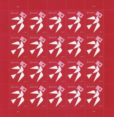 2024 USPS SHEET OF 20 FIRST CLASS LETTER STAMPS LOVE 78¢