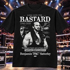 Sale hotPAC The Bastard Long Live Memorial Shirt AEW Wrestling Premium Print Tee