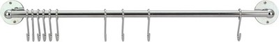 10 x Nuttenstange Küchenutensilien Hängeaufbewahrung Regal Wandmontage Chrom 60 cm