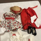 Vintage Doll Trunk Case with Clothing Accessories Lot Dresses Shoes Hats Knit — photo 8