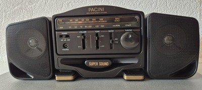Radio Pacini Mini Component System N 388 Stereo 2 Boxen tragbar