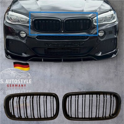 BMW X5 F15 X6 F16 Nieren Grill Hochglanz Schwarz Frontgrill Doppelsteg 2013 2019